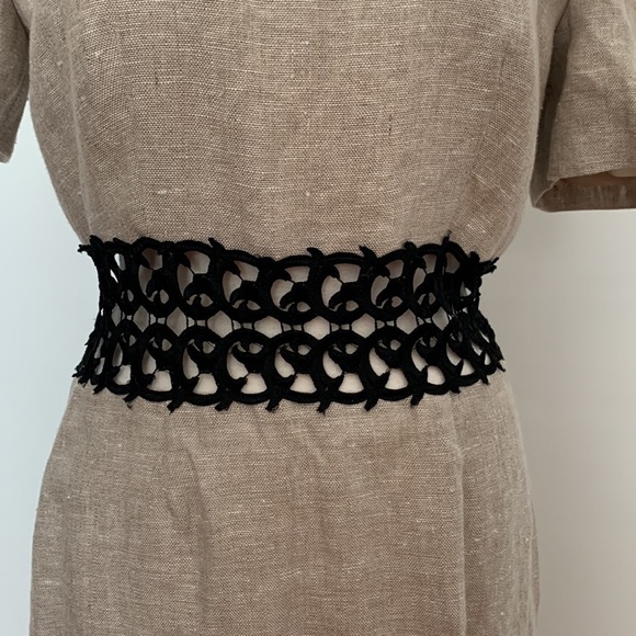 Vintage Montefiore Cutout Linen Dress Size - Picture 2 of 7